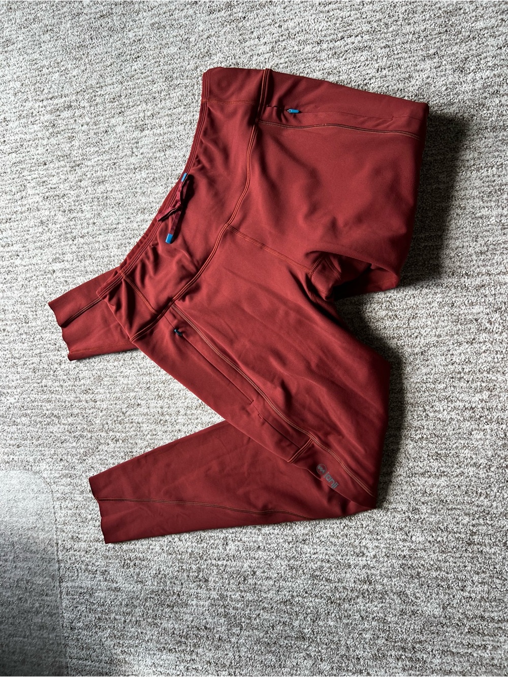 Janji Aurora Fleece Red Leggings